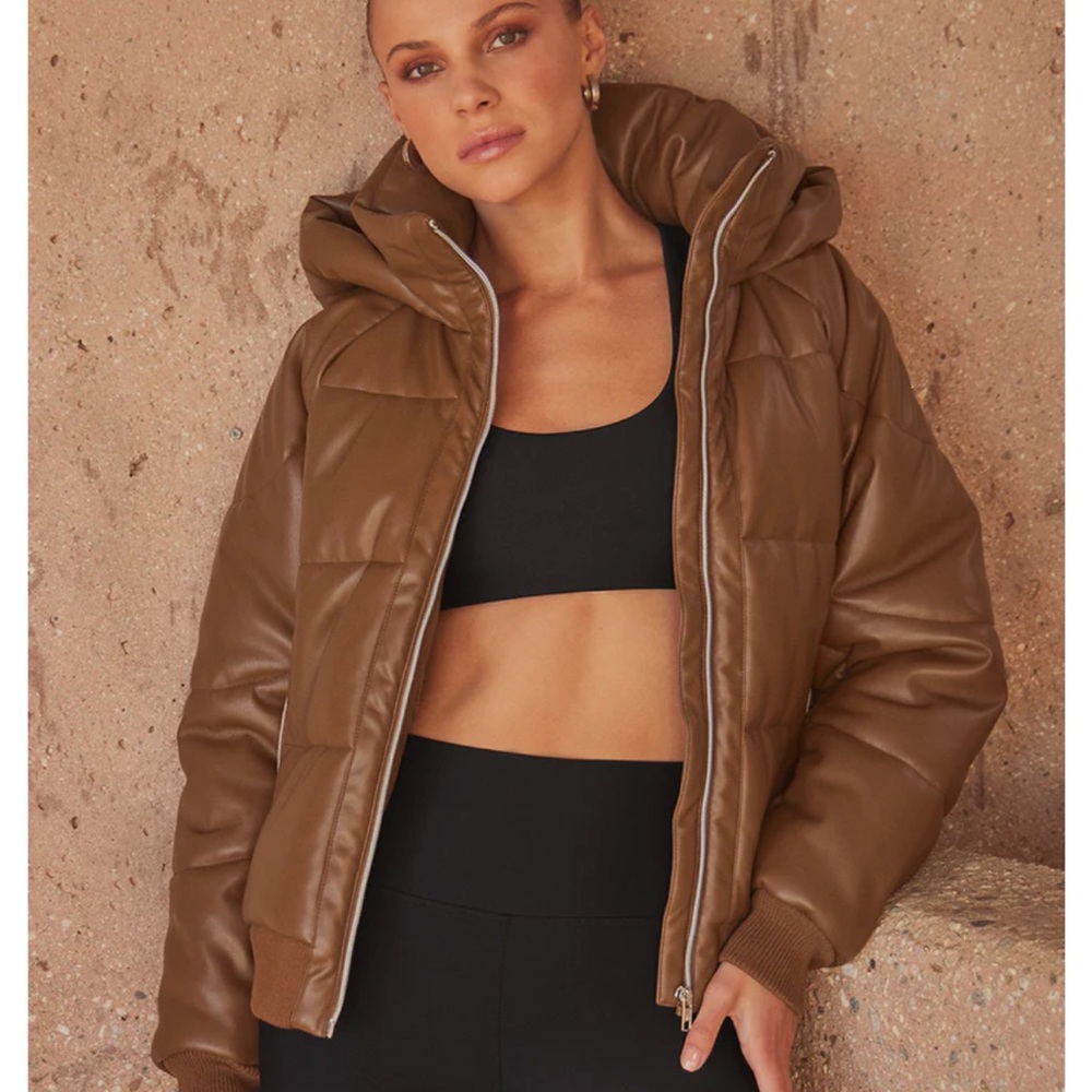 Alo faux leather puffer